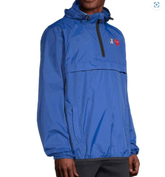 COMME DES GARCONS Play X Kway Hooded Half Zip Jacket Royal Blue at Gravity NYC